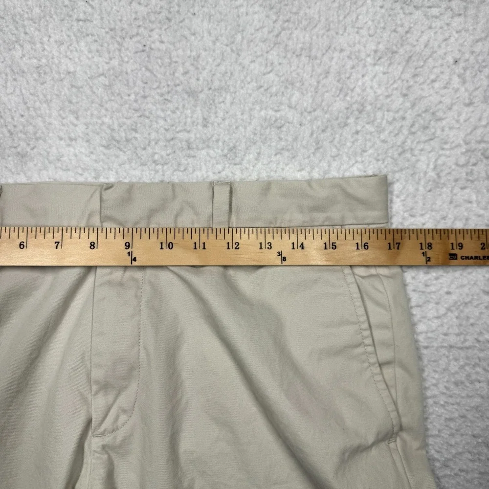 Banana Republic Emerson Flat Front All‎ Cotton Chino Pants Ivory Men's 33x32
